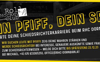 Mit Pfiff zum Erfolg – starte deine Schiedsrichterkarriere beim RHC Dornbirn!